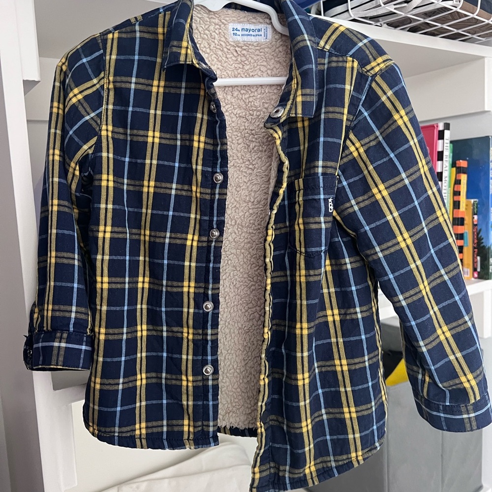 Mayoral boys button down shirt jacket